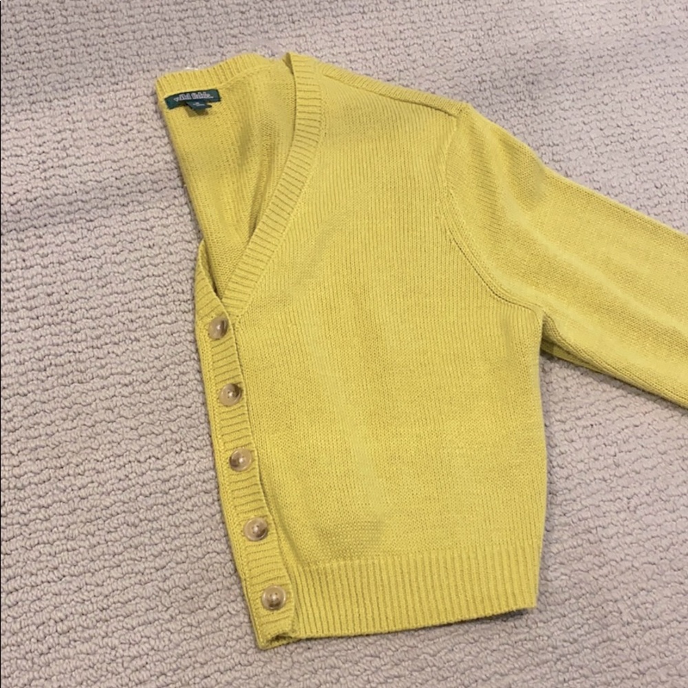 Woman’s Cropped Mustard Cardigan